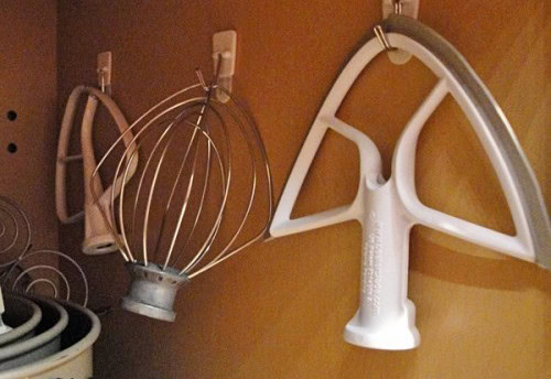 Dollar Store Hooks for Oddly Shaped Kitchen Items