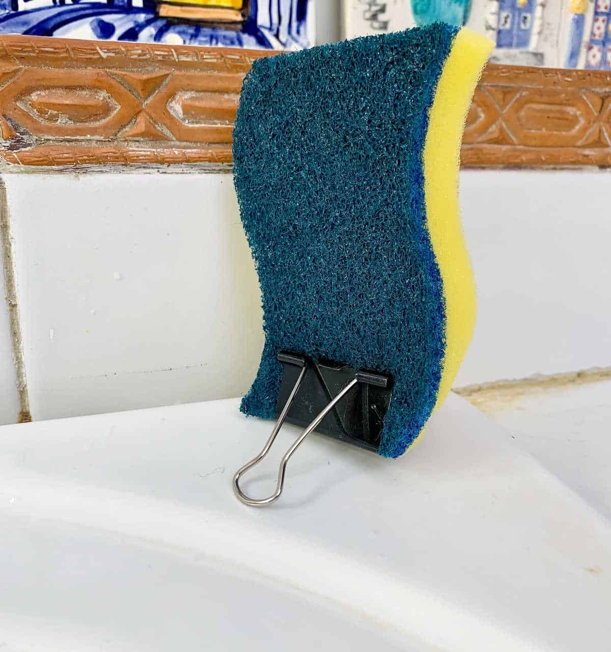 Keep Your Kitchen Sponge Upright to Dry Faster