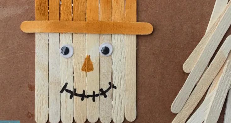 Popsicle Stick Scarecrow