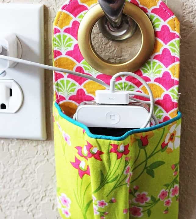 DIY Fabric Phone Charging Station