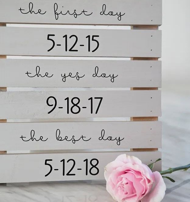 DIY Vinyl Wedding Signs