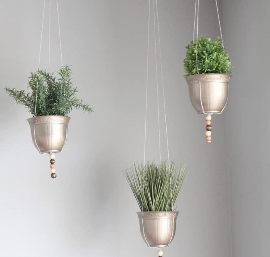 Golden Hanging Planters