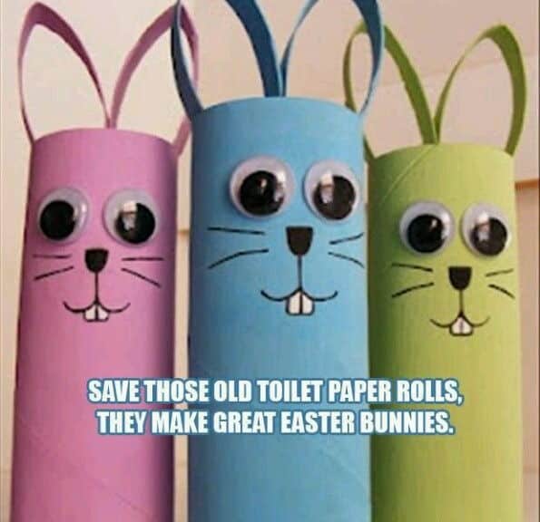 Toilet Paper Easter Bunnies