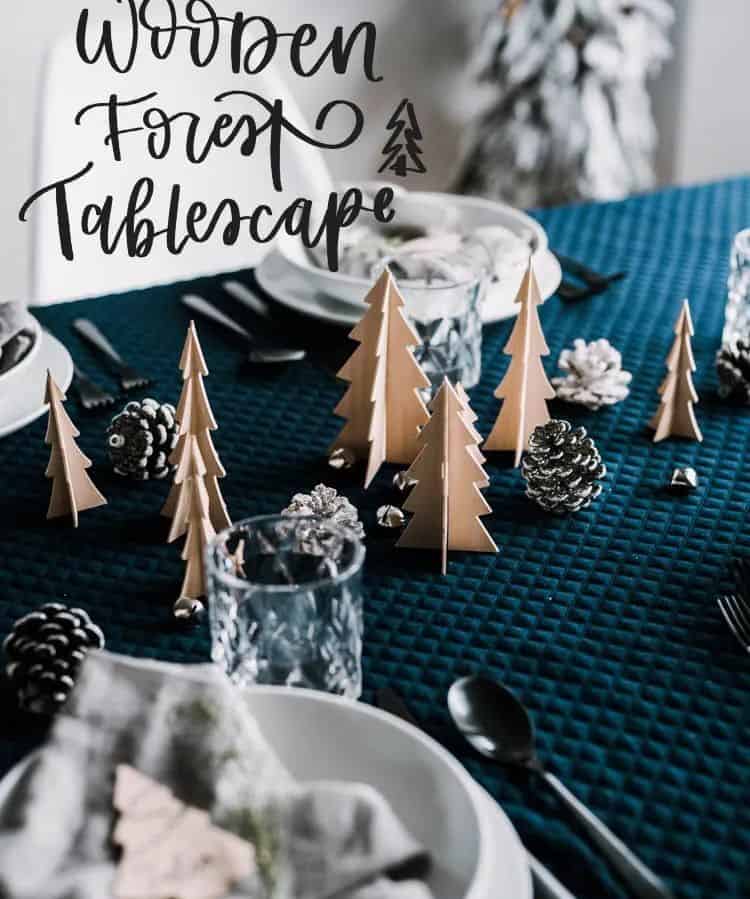 Wooden Tree Tablescape