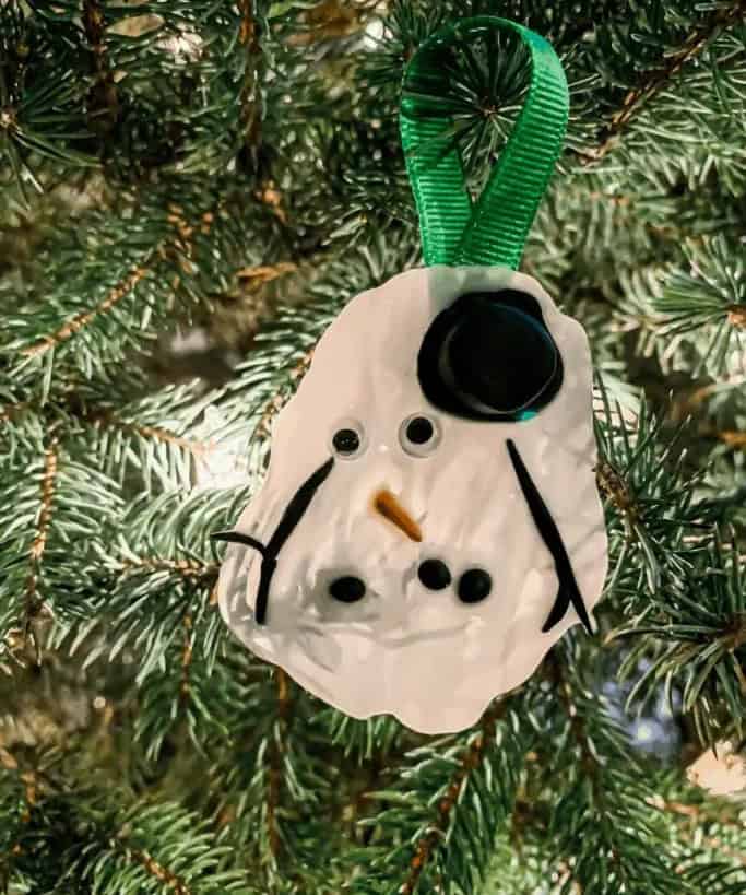 Melted Snowman Ornament for Kids