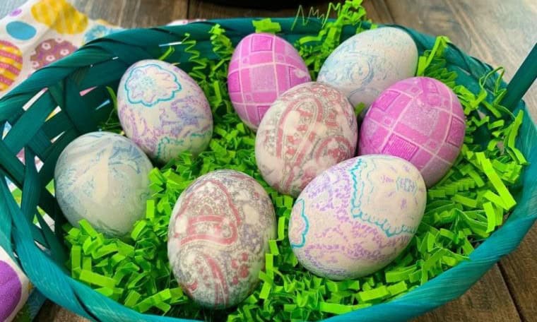 Silky Tie-Dyed Eggs