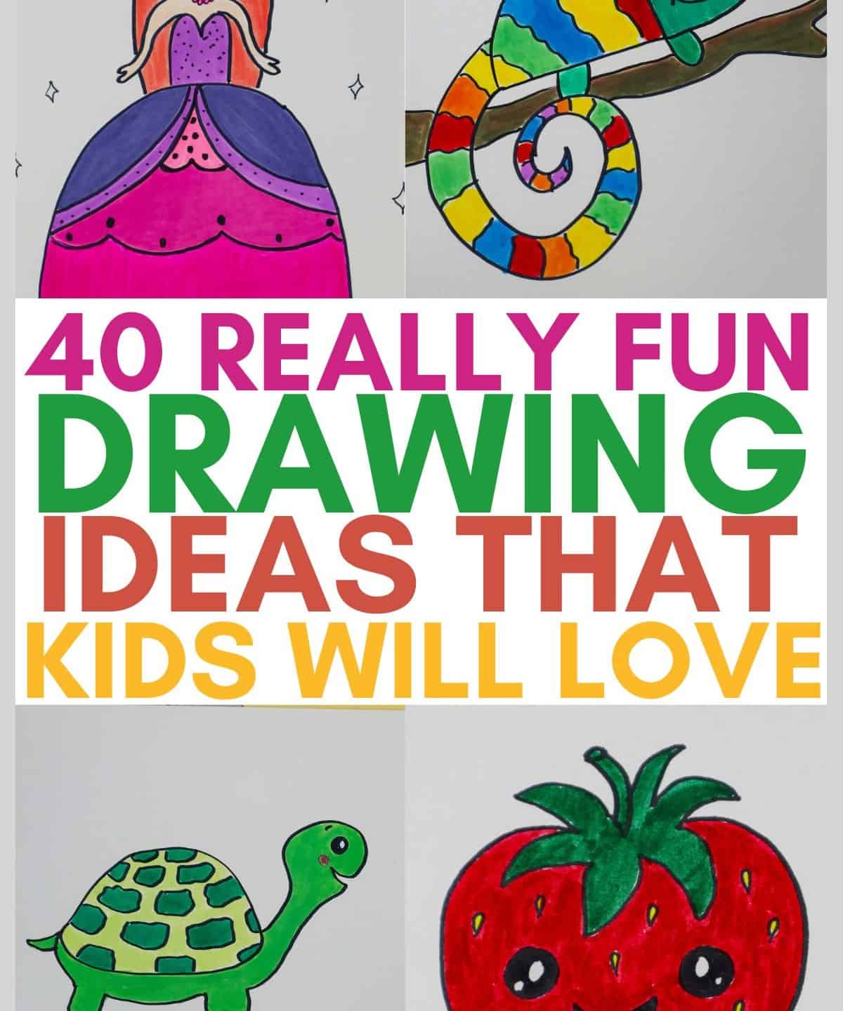 40 Easy Drawing Ideas for Kids