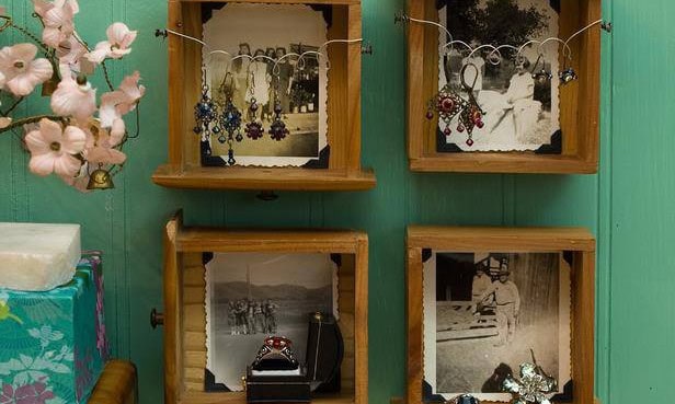 Old Drawers into Kitchen or Hallway Shelves